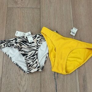 Arie Zebra Print and Yellow Bikini Bottoms
